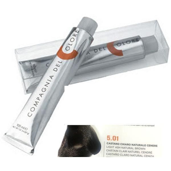 Compagnia del Colore Перманентен крем боя, Без амоняк: нюанс Castano Chiaro Naturale Cenere 5.01