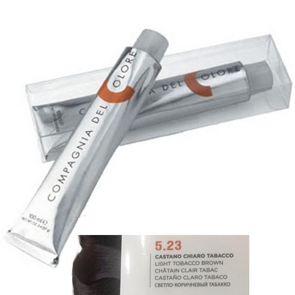 Compagnia del Colore Перманентен крем боя, Без амоняк: нюанс Castano Chiaro Tabacco 5.23- Compagnia del Colore 100 мл