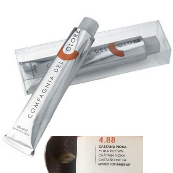 Compagnia del Colore Перманентен крем боя, Без амоняк: нюанс Castano Moka 4.88- Compagnia del Colore 100 мл