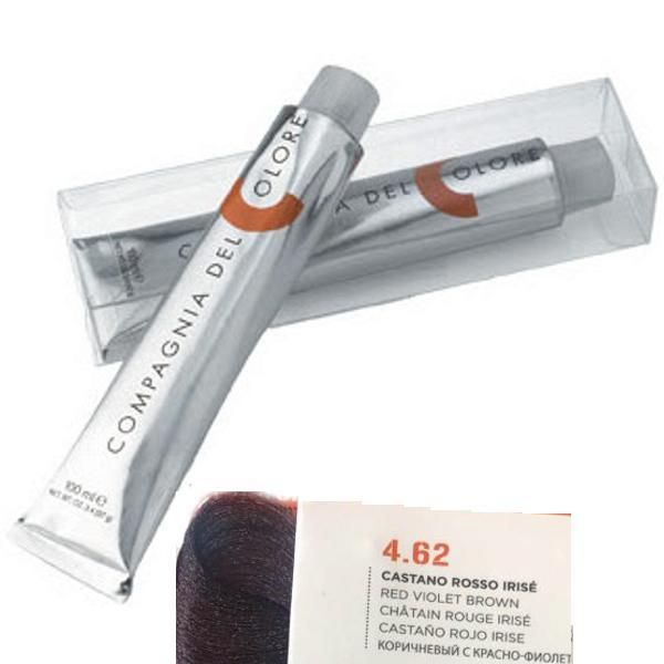 Compagnia del Colore Перманентен крем боя, Без амоняк: нюанс Castano Rosso Irise 4.62- Compagnia del Colore 100 мл
