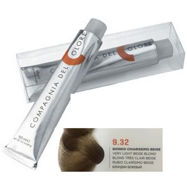Compagnia del Colore Перманентен крем боя, Без амоняк: нюансBiondo Chiarissimo Beige 9.32, - Compagnia del Colore 100 мл
