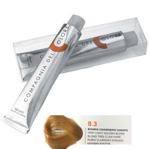 Compagnia del Colore Перманентен крем за боядисване, нюанс Biondo Charissimo Dorato 9.3 Compagnia del Colore,100 мл