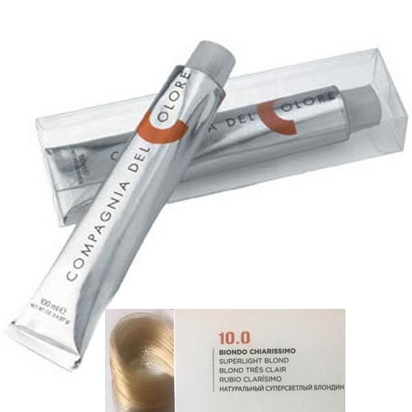Compagnia del Colore Перманентен крем за боядисване, нюанс Biondo Chiarissimo 10.0 Compagnia del Colore,100 мл