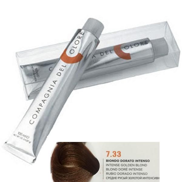 Compagnia del Colore Перманентен крем за боядисване, нюанс Biondo Dorato Intenso 7.33 Compagnia del Colore,100 мл