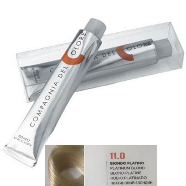 Compagnia del Colore Перманентен крем за боядисване, нюанс Biondo Platino 11.0 Compagnia del Colore,100 мл