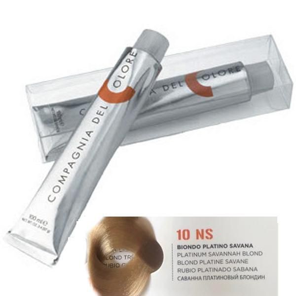Compagnia del Colore Перманентен крем за боядисване, нюанс Biondo Platino Savana 10NS Compagnia del Colore,100 мл