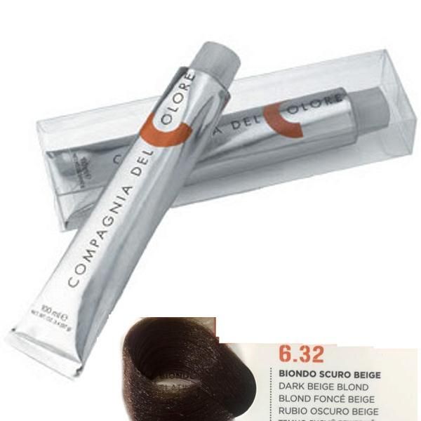 Compagnia del Colore Перманентен крем за боядисване, нюанс Biondo Scuro Beige 6.32 Compagnia del Colore,100 мл