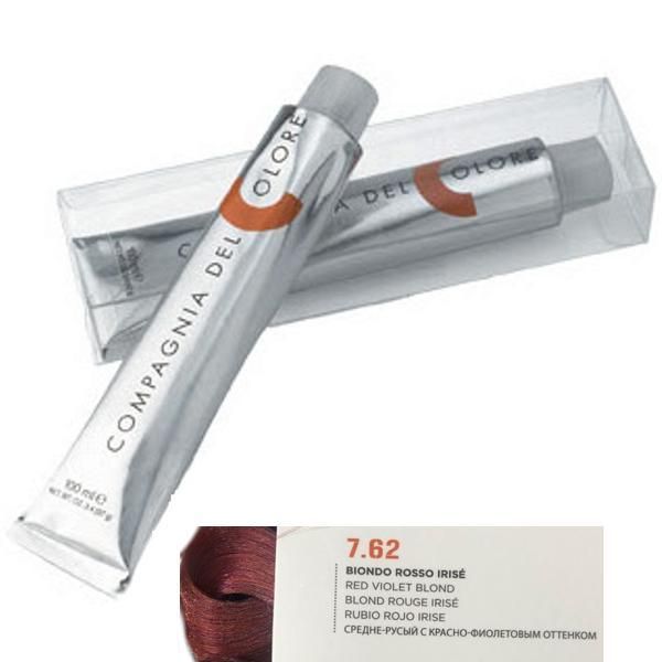 Compagnia del Colore Перманентен крем за боядисване, нюанс Castano Rosso Irise 7.62 Compagnia del Colore,100 мл