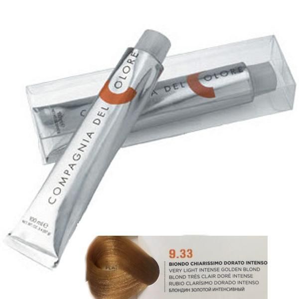 Compagnia del Colore Перманентен крем за боядисване, нюансBiondo Chiarissimo Dorato Intenso 9.33 Compagnia del Colore,100 мл