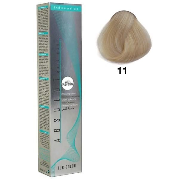 Absolut Hair Care Перманентна боя Absolut Hair Care Colouring Cream, нюанс 11 - Екстра русо, 100мл