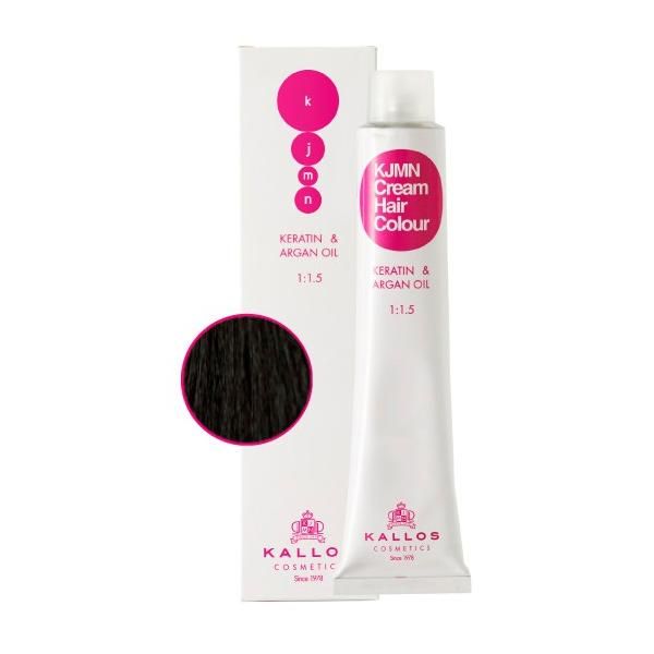 Kallos Перманентна боя &ndash; Черно - Kallos KJMN Cream Hair Colour нюанс 1.0 Black 100мл