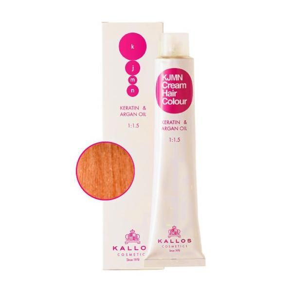 Kallos Перманентна боя &ndash; Интензивно коралово червено - Kallos KJMN Cream Hair Colour нюанс 8.43 Light Copper Golden Blond 100мл
