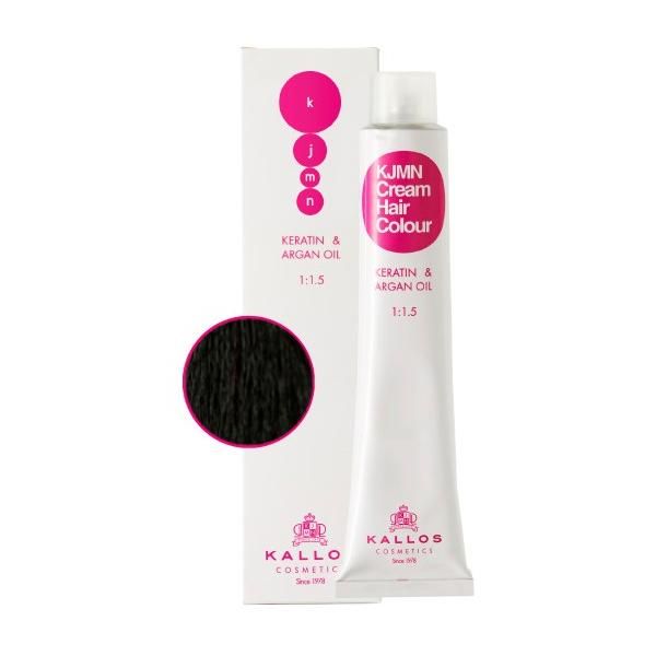 Kallos Перманентна боя &ndash; Много тъмно кафяво - Kallos KJMN Cream Hair Colour нюанс 2.0 Very Dark Brown 100мл