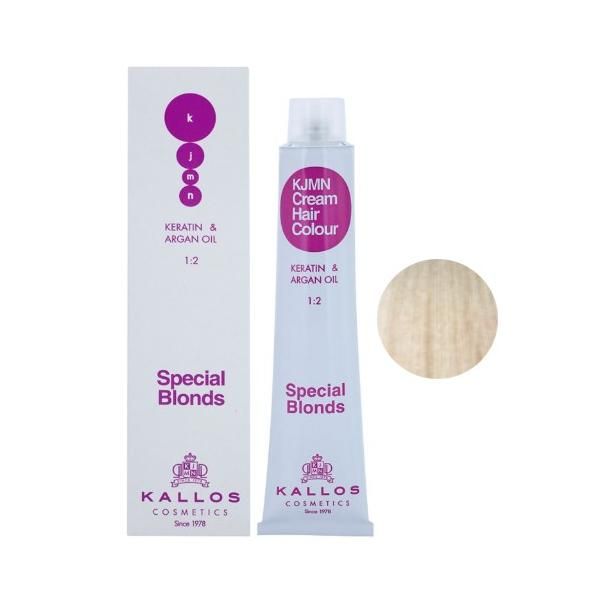 Kallos Перманентна боя &ndash; Специално ултра перлено русо - Kallos KJMN Cream Hair Colour Special Blonds нюанс 12.8 Special Ultra Pearl Blond 100мл