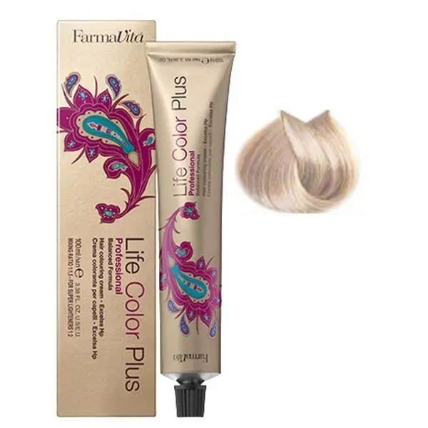 Farmavita Перманентна боя - FarmaVita Life Color Plus Professional, нюанс 10.02 Platinum Pearl Blonde, 100 мл