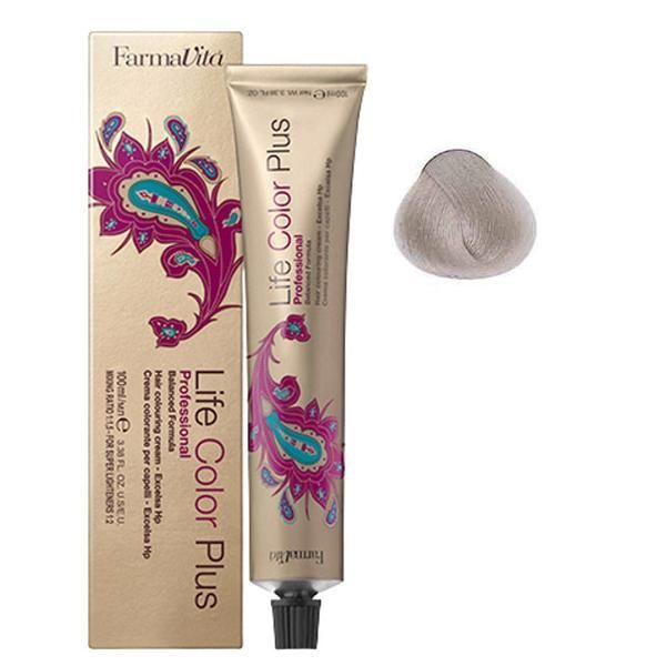 Farmavita Перманентна боя - FarmaVita Life Color Plus Professional, нюанс 10.102 Platinum Ash Pearl Blonde, 100 мл