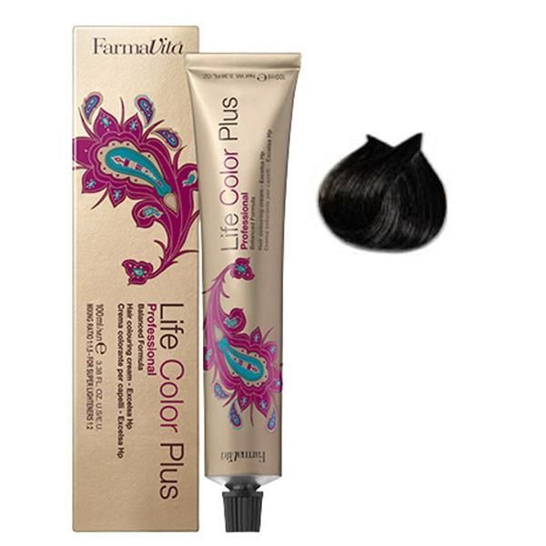 Farmavita Перманентна боя - FarmaVita Life Color Plus Professional, нюанс 3.0 Dark Brown, 100 мл