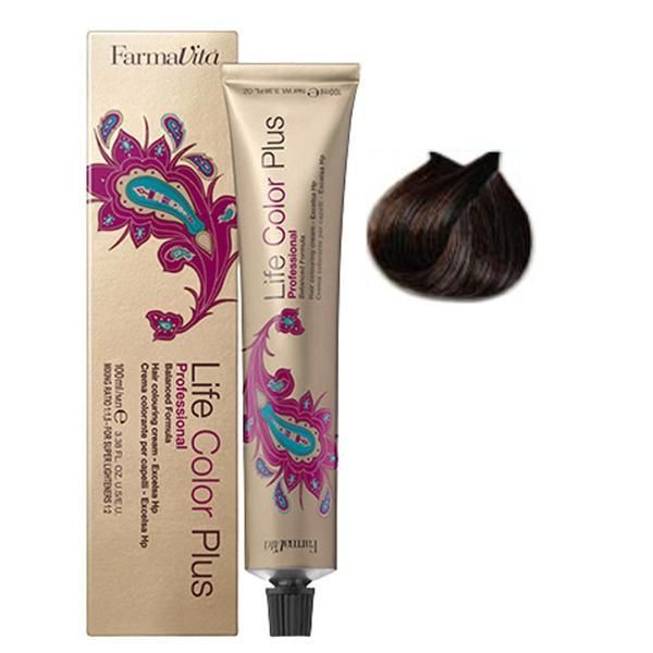 Farmavita Перманентна боя - FarmaVita Life Color Plus Professional, нюанс 4.03 Warm Brown, 100 мл