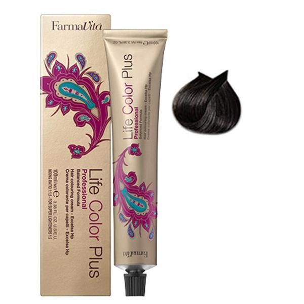 Farmavita Перманентна боя - FarmaVita Life Color Plus Professional, нюанс 4.1 Ash Brown, 100 мл