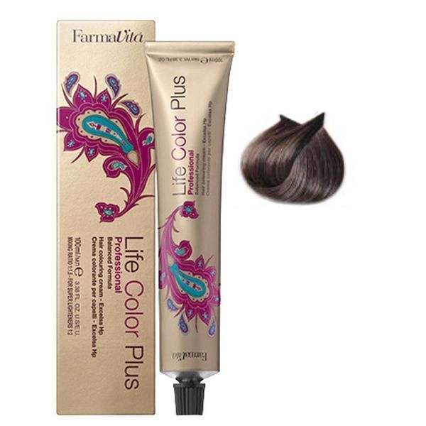 Farmavita Перманентна боя - FarmaVita Life Color Plus Professional, нюанс 6.15 Dark Ash Mahogany Blonde, 100 мл