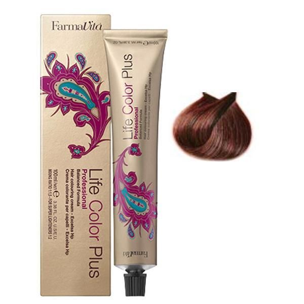 Farmavita Перманентна боя - FarmaVita Life Color Plus Professional, нюанс 6.45 Dark Copper Mahogany Blonde, 100 мл