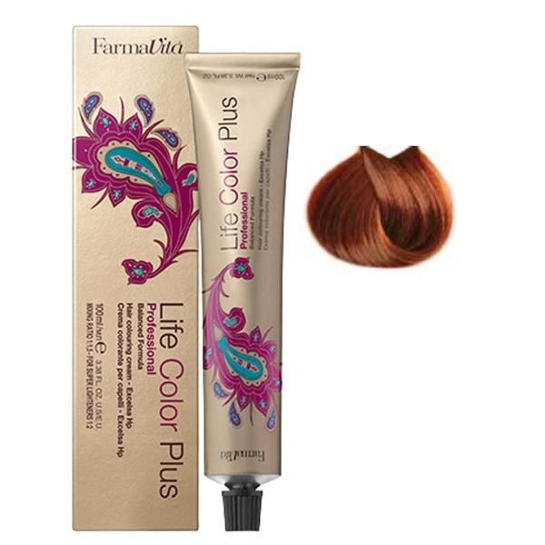 Farmavita Перманентна боя - FarmaVita Life Color Plus Professional, нюанс 7.4 Copper Blonde, 100 мл