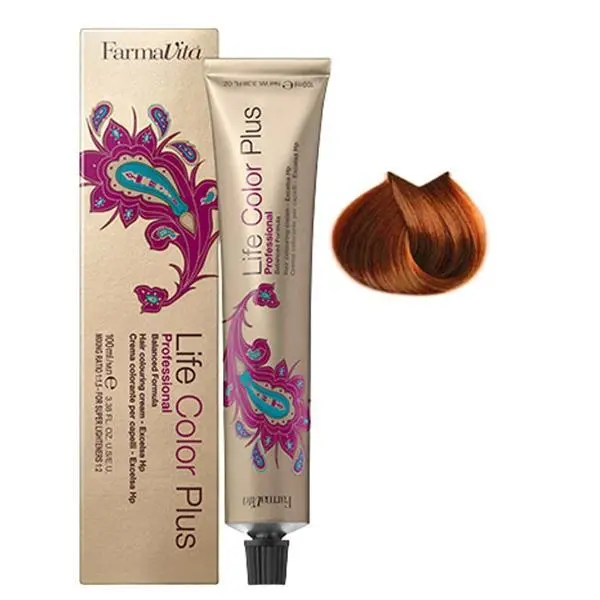 Farmavita Перманентна боя - FarmaVita Life Color Plus Professional, нюанс 7.43 Copper Golden Blonde, 100 мл