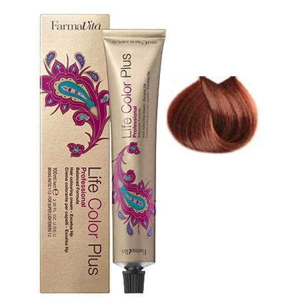 Farmavita Перманентна боя - FarmaVita Life Color Plus Professional, нюанс 7.45 Copper Mahogany Blonde, 100 мл