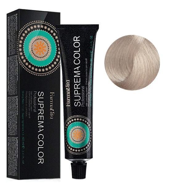 Farmavita Перманентна боя - FarmaVita Suprema Color Professional, нюанс 10.12 Platinum Blonde Iridescent Ash, 60 мл