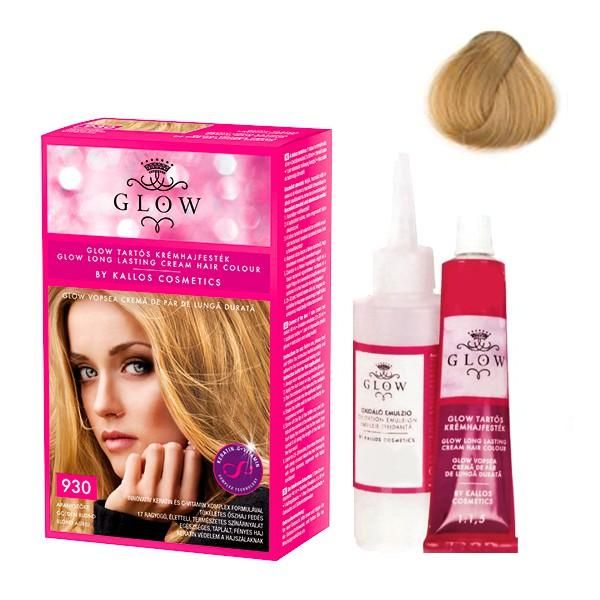 Kallos Перманентна боя - Kallos Glow Long Lasting Cream Hair Colour Нюанс 930 Златисто русо