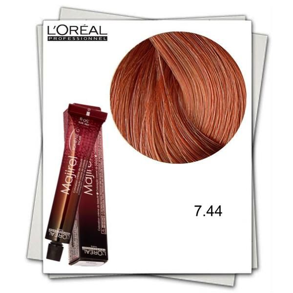 L'oreal Professionnel Перманентна боя - L&#039;Oreal Professionnel Majirel Ionene G Incell 7.44 дълбоко медено русо