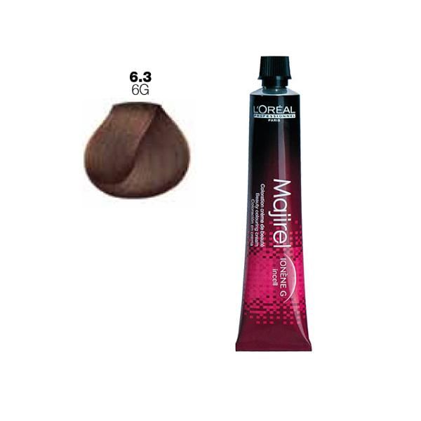 L'oreal Professionnel Перманентна боя L&#039;Oreal Professionnel Majirel Ionene G incell nr. 6,3 тъмно златисто русо