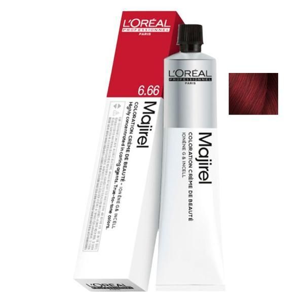 L'oreal Professionnel Перманентна боя - L&#039;Oreal Professionnel Majirouge Carmilane 6.66 C червен махагон