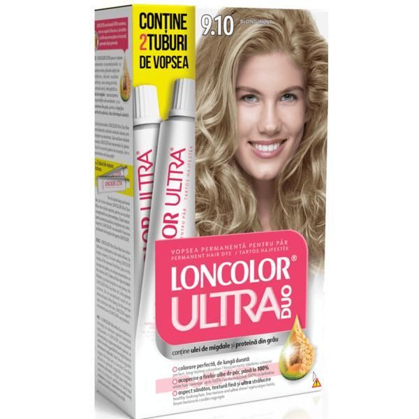 Loncolor Перманентна боя Loncolor Ultra Max Permanent Hair Dye, нюанс 9.10 Iridescent Blond