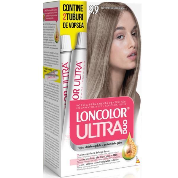 Loncolor Перманентна боя Loncolor Ultra Max Permanent Hair Dye, нюанс 9.9 Тъмно сиво русо