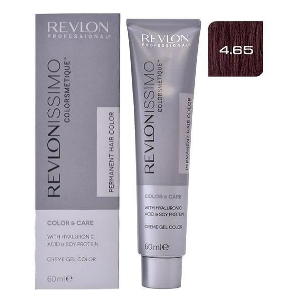 Revlon Professional Перманентна боя - Revlon Professional Revlonissimo Colorsmetique Permanent Hair Color, нюанс 4.65 Medium Mahogany Red Brown, 60мл