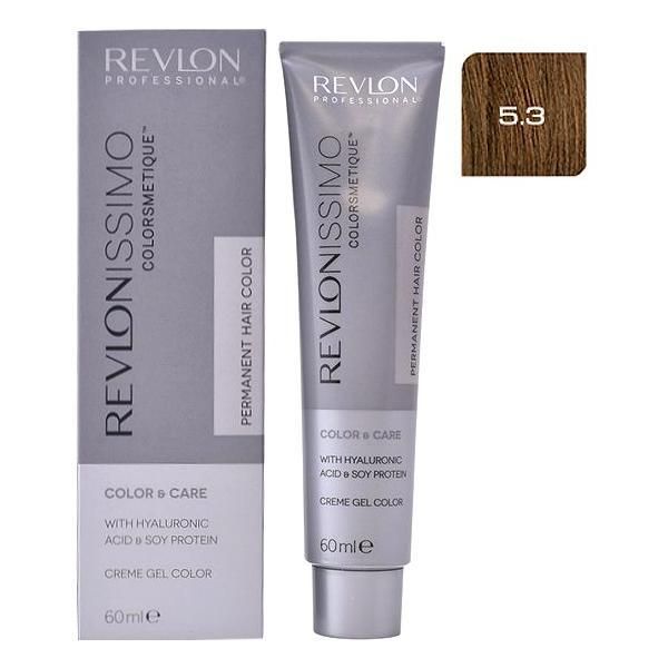 Revlon Professional Перманентна боя - Revlon Professional Revlonissimo Colorsmetique Permanent Hair Color, нюанс 5.3 Light Golden Brown, 60мл