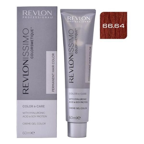 Revlon Professional Перманентна боя - Revlon Professional Revlonissimo Colorsmetique Permanent Hair Color, нюанс 66.64 Intense Coppery Red, 60мл