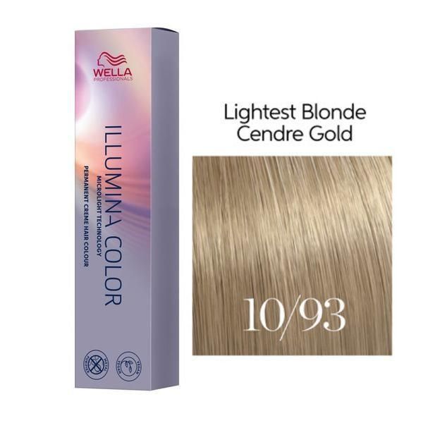Wella Professionals Перманентна боя - Wella Professionals Illumina Color нюанс 10/93 светло русо перлено златисто
