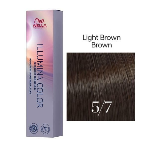 Wella Professionals Перманентна боя - Wella Professionals Illumina Color нюанс 5/7 светъл кафяв кестен