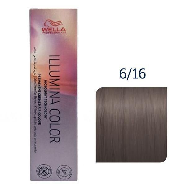Wella Professionals Перманентна боя - Wella Professionals Illumina Color нюанс 6/16 тъмно русо пепелно виолетово