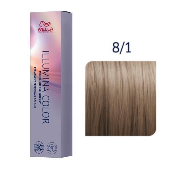 Wella Professionals Перманентна боя - Wella Professionals Illumina Color нюанс 8/1 пепелно светло русо