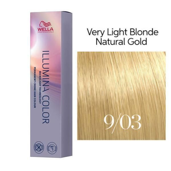 Wella Professionals Перманентна боя - Wella Professionals Illumina Color нюанс 9/03 ярко русо естествено златисто