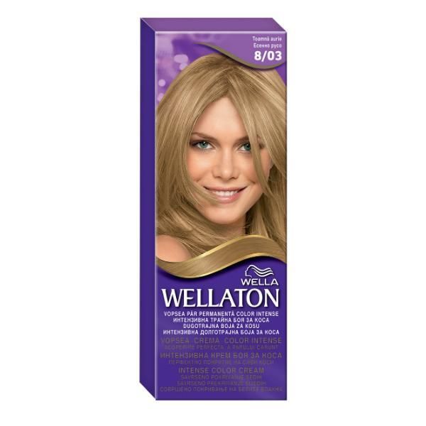 Wellaton Перманентна боя - Wella Wellaton Intense Color Cream, нюанс 8/03 златна есен