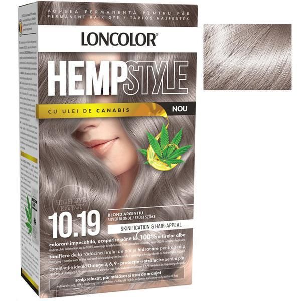 Loncolor Перманентна боя за коса Loncolor Expert HempStyle, нюанс 10.19 сребристо руса