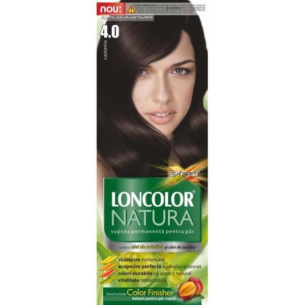 Loncolor Перманентна боя за коса Loncolor Natura, нюанс 4,0 кестен