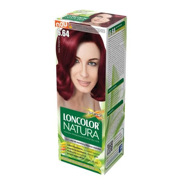 Loncolor Перманентна боя за коса Loncolor Natura, нюанс 6.64 rosu бордо