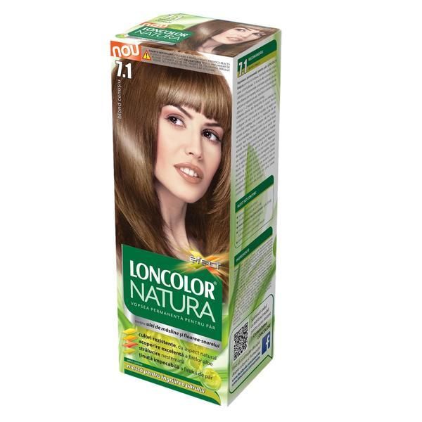 Loncolor Перманентна боя за коса Loncolor Natura, нюанс 7.1 сиво русо