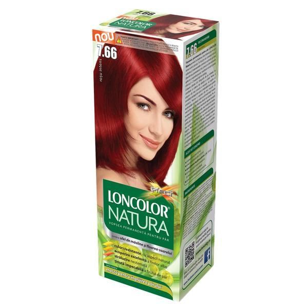 Loncolor Перманентна боя за коса Loncolor Natura, нюанс 7.66 интензивно червено