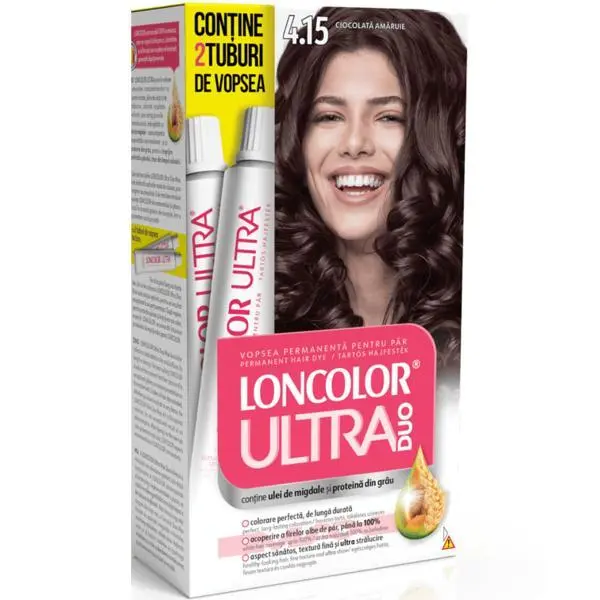 Loncolor Перманентна боя за коса Loncolor Ultra Max, нюанс 4.15 Тъмен шоколад